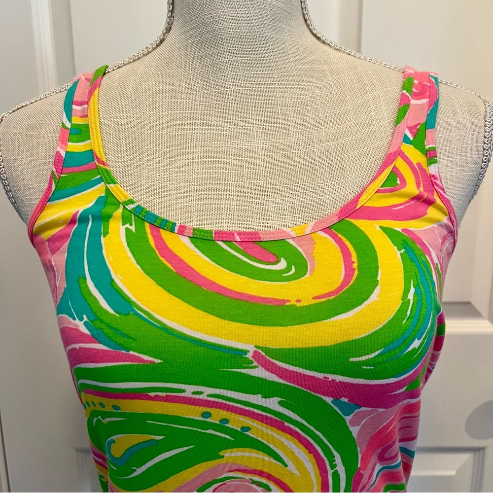 NEW LILLY PULITZER TABBIE TANK IN MULTI ALL-NIGHTER - Picture 6 of 12
